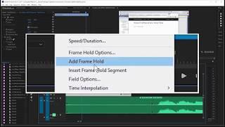 Learn How to Extend a Video Clip with Frame Hold in Adobe Premiere Pro CC 2017