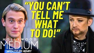 Tyler Henry Clashes With Skeptic Boy George Before RHOBH Husband Steps In | Hollywood Medium | E!