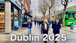 Dublin City centre walking tour Feb 2025| 4k Dublin Ireland, uhd 60fps