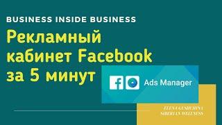 Как за  5  10 минут создать рекламный кабинет на Facebook/Ads Manager. рекламный кабинет фейсбука