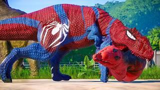 DEADPOOL Deinosuchus vs Spider-Man, Hulk, Joker Dinosaurs Fight Jurassic World Evolution