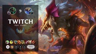 Twitch ADC vs Ezreal - KR Challenger Patch 12.10