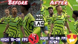 eFootball Mobile 25 LAG FIX | HIGH GRAPHICS | Stable 45-60 FPS | High Graphics Modification Tutorial