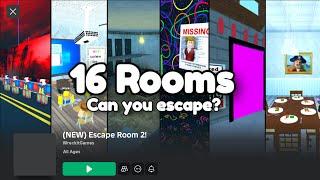 NEW Escape Room 2! ️ 16 rooms can you escape? Roblox game complete play through guide