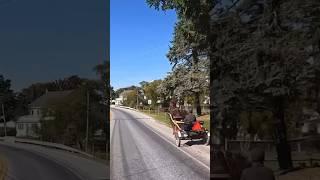 Amish horse buggy on the road - Lancaster County, Pennsylvania 