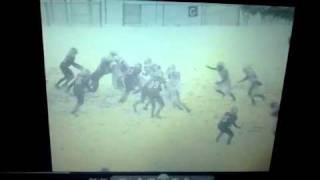 High school rb stiff arm Cory Betz