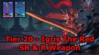 SR & R WEAPON VS TIER 20 IGRIS THE RED | INSTANCE DUNGEON [Solo Leveling: Arise]