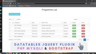 PHP MYSQL - Datatables Jquery Plugin and Bootstrap