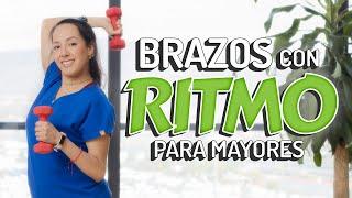 Rutina para GANAR Músculo en BRAZOS con Ritmo para Mayores | Fisioterapia Querétaro Mariana Quevedo