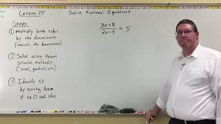 How to Solve Rational Equations - Mr. Ryan