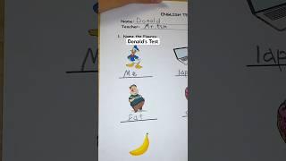 Grading Donald’s test #asmr #school #teacher #test #quiz #emojichallenge