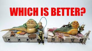 An obnoxiously in-depth comparison review of two Jabba playsets (Walmart + Hasbro Pulse)