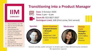 Transitioning into Product Management