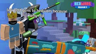 pov they add guns to roblox bedwars...