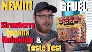 NEW! Strawberry Banana GFuel (Unboxing & Taste Test)