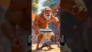The hungry farmer asks the pigeon for eggs to eat and pigeon starts crying  #ai #pigeon #farmer