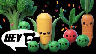 Veggie Tales Dance Party - Fun Song About Health Veggies for Kids Songs #HealthyEatingFun