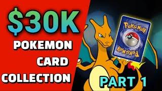 SHOWING MY $30000 POKEMON CARD COLLECTION- PART 1- FIRST EDITION HOLO POKEMON CARDS #pokemoncards