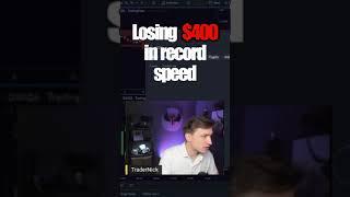 Losing $400 in record speed! *CPI Trade Fail* #shorts