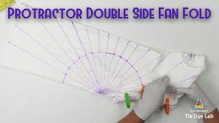 Tie Dye Designs: Protractor Double Side Fan Fold Ice Dyed Tie Dye