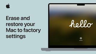 How to erase and reset your Mac to factory settings | Apple Support