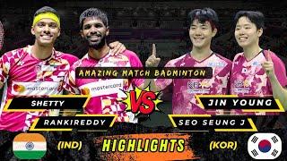 Wow‼️India's Deadly Duet  Rankireddy/Shetty (IND) vs Jin/Seo (KOR) badminton men's doubles