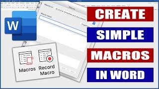 Create Simple Macros in Word | Microsoft Word Tutorials