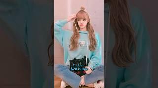 Top 10 Richest Female K-pop Idols In 2024 #shorts #trending #kpop #shortsfeed #lisa #rich