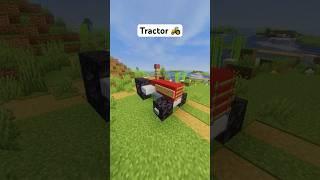 Tractor in Minecraft Tutorial #shorts