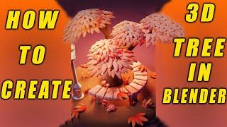 How To Create Low Polly Tree In Blender | Tree 3D Modeling | Blender Tutorial | #my3dstudio