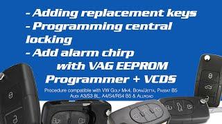 Best DIY guide: VCDS add replacement key fobs & program central locking. 97 - 05 VW mk4 & Audi S3 A4