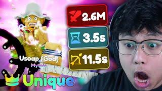 UNIQUE USOPP (GOD) SSS MAX STATS SHOWCASE - Anime Adventures