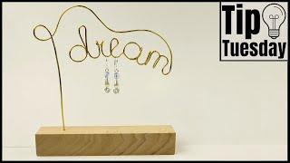 Wire Word Earrings Stand Holder Tutorial