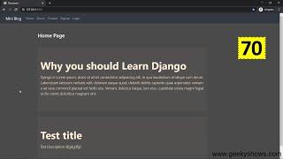 Django Mini Blog Project (Hindi)