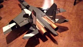 Foamboard SU-27 SU-35 Flanker - "Realistic" Flight Control Operation