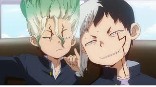 Dr. Stone Funny scene Senkuu , Gen and Nikki