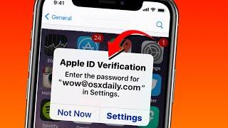 How to Fix Repeated Apple ID Verification Pop ups on iPhone | Fixed 2021