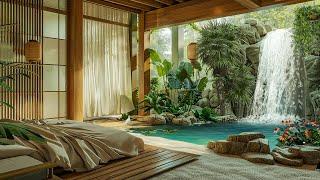 Zen Garden Meditation with Waterfall Ambience: Soothing Birdsong, Stream Sound for Relaxing, Sleep