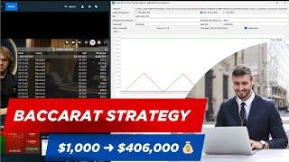 Baccarat Strategy Revealed: $1,000 Flat Bets Turned to $406K at Peak Win Percentages!