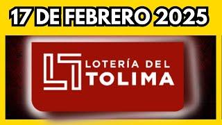 Resultado LOTERIA DEL TOLIMA del lunes 17 de febrero de 2025  (ULTIMO SORTEO)