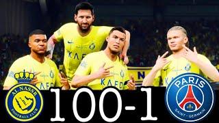 FC 24- MESSI RONALDO NEYMAR & MBAPPE | ALL STARS | AL NASSR 100-1 PSG #fc25