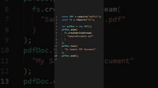 PDF Generation with Node.js #nodejs #pdf #webdevelopment #codingtutorials #backenddeveloper