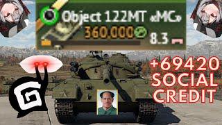 Time to gain some social credit | Object 122MT war thunder