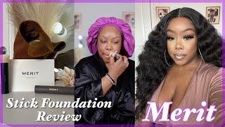 Stick Foundation & Foundation Brush Review Ft. @meritbeauty | NIZZY MAC