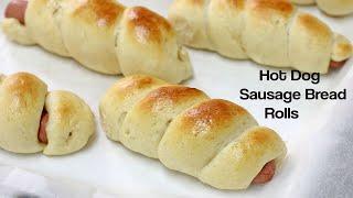 Sausage bread rolls | Chinese hot dog buns | pigs in a blanket recipe