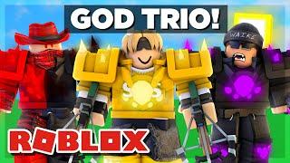 THE GOD YOUTUBER TRIO! Roblox Bedwars