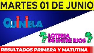 Quinielas Primera y matutina de Córdoba y Entre Rios Martes 1 de Junio