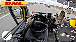 Mercedes-Benz 314 CDI Sprinter *DHL* Top Seed Drive on German Autobahn