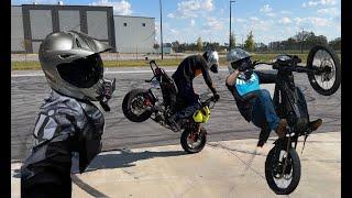 Seat time at the stunt lot. “Honda Grom” “Talaria”