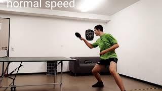 Topspin slow motion / Home table tennis training